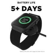 iTech Fusion 3 Unisex Adult Rectangular Smart Watch, Black, Mesh