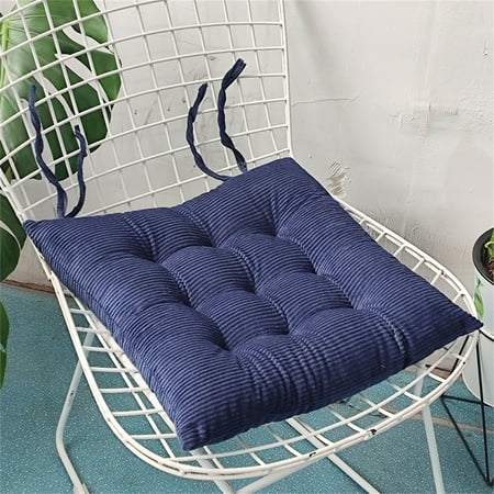 

Cushion Pearl Cotton Square Stool Backrest Pillow Home Office Computer Chair Protective Mat Seat Pad Buttocks Chair Mat Navy Blue
