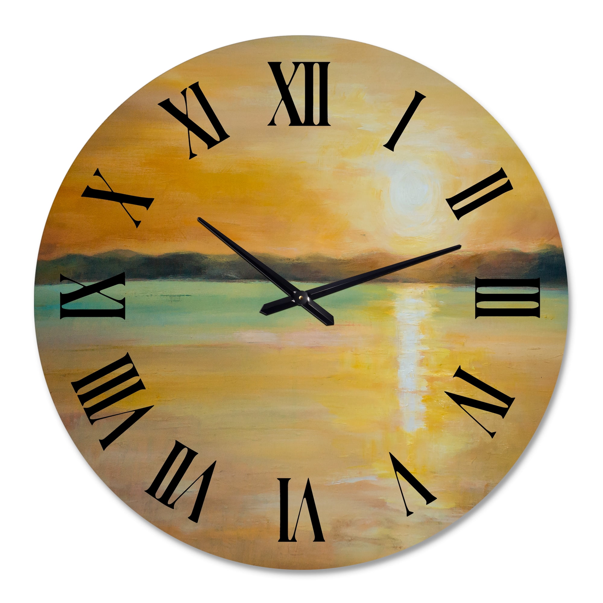 Designart 1 in Quartz Coastal Wall Clock