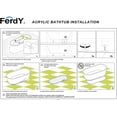 thumbnail image 4 of FerdY 47" Bali Acrylic Freestanding Bathtub, Gracefully Shaped Freestanding Soaking Bathtub, cUPC Certified, Toe-Tap Polished Gold Drain and Minimalist Linear Design Overflow Included, 4 of 8