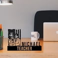 thumbnail image 3 of Handmadetneonsign Custom Teacher Desk Name Plate, Teacher Metal Nameplate For Desk, Desk Nameplate, 3 of 4