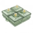 thumbnail image 2 of Appetizer Tray Nut and Serving Tray Food Storage Container Dried Fruit Dark 4 Grids, 2 of 8