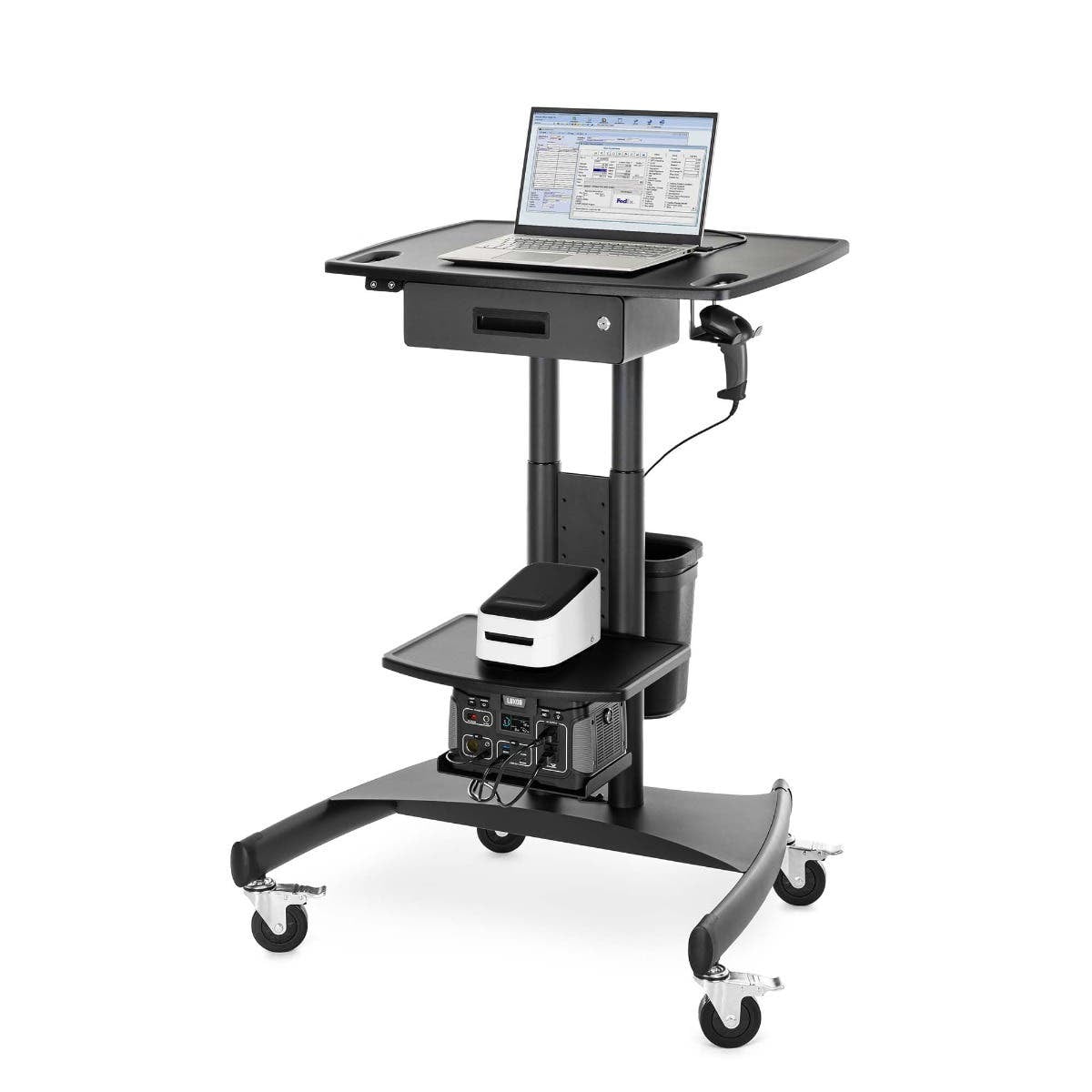 Luxor Mobile Battery Powered Ergonomic Workstation