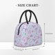 thumbnail image 2 of Balery Purple Butterfly Bolsa de Almuerzo para Mujeres, Caja de Almuerzo, Bolsa de Almuerzo Pequeña Impermeable, Tote de Almuerzo Reutilizable con Gran Capacidad, 2 of 6