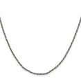 thumbnail image 2 of Sterling Silver Ruthenium-plated 1.7mm Twisted Tight Wheat Chain (Weight: 5.63 Grams, Length: 18 Inches), 2 of 4