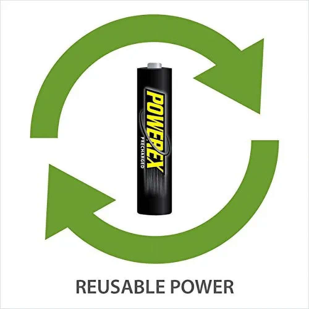 Lot De 4 Piles AAA Rechargeables NIMH POWEREX – 1000mAh, Préchargées