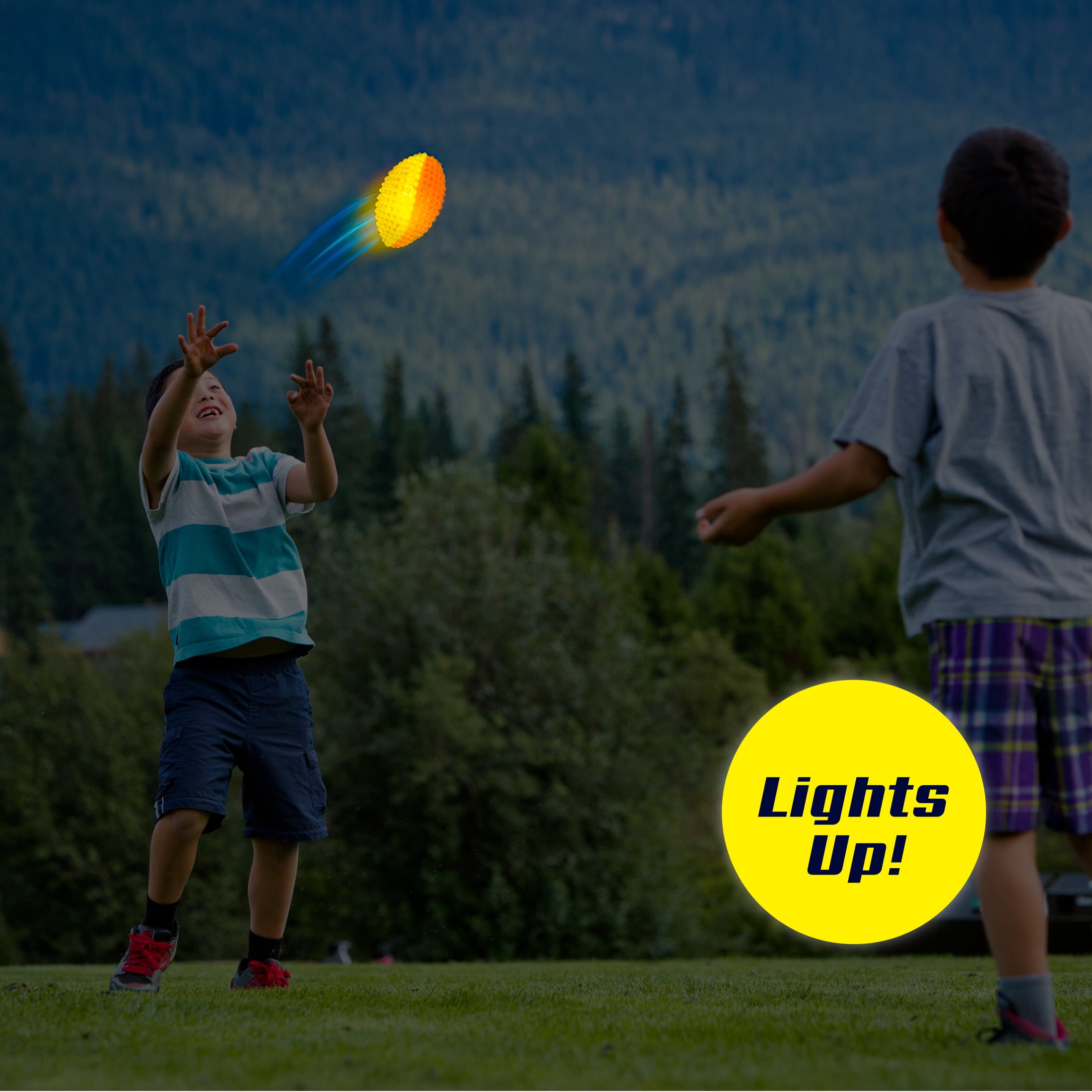 (3 pack) Best Brands Motion Activated Light Up Toss Football for Ages 4+