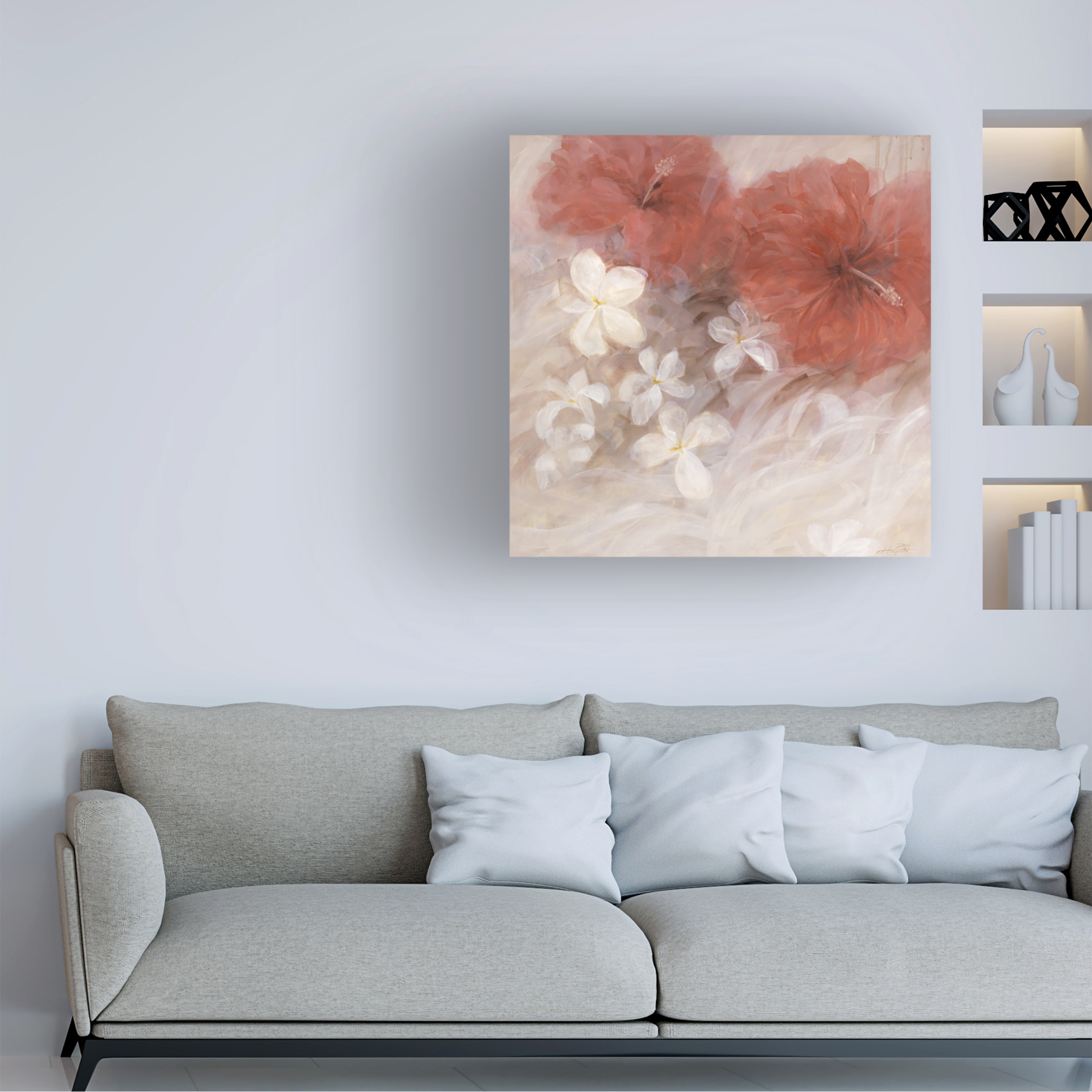 Li Bo 'Hibiscus II' Canvas Art