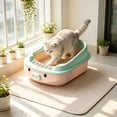 thumbnail image 5 of Top Entry Cat Litter Box with High Sides and Litter Scoop, Anti-Spill Large Capacity Covered Pan for Odor Control, Suitable for Large or Obese Cats, Pink, 5 of 6