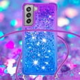 thumbnail image 4 of Funda para Samsung Galaxy S21 FE 5G Brillantina Líquida Divertida Reluciente y con Cristales en Movimiento Cuerpo Cruzado con Cordón Ajustable, 4 of 5