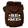 thumbnail image 1 of Be Thankful For Me Screen Print Pet Hoodies Brown Size Xs (8), 1 of 1