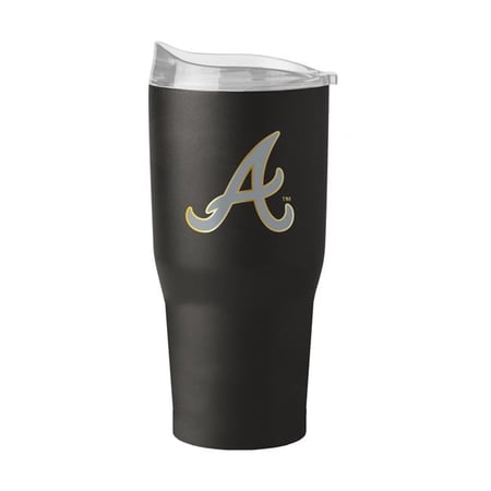 Logo Brands 503-S30PT-BLK-71 Atlanta Braves 30 oz Foil Powder Coat Tumbler