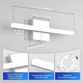 thumbnail image 6 of Modern Bathroom Light Fixtures Over Mirror, 16 Inch IP44 9W Chrome Vanity Light Bar for Bathroom, Wall Light Fixtures Cool White 6000K, 6 of 7