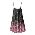thumbnail image 5 of Pompotops Robe d'Été Décontractée à Manches Courtes Imprimée Boho Col en V avec Ceinture pour Femmes, 5 of 5