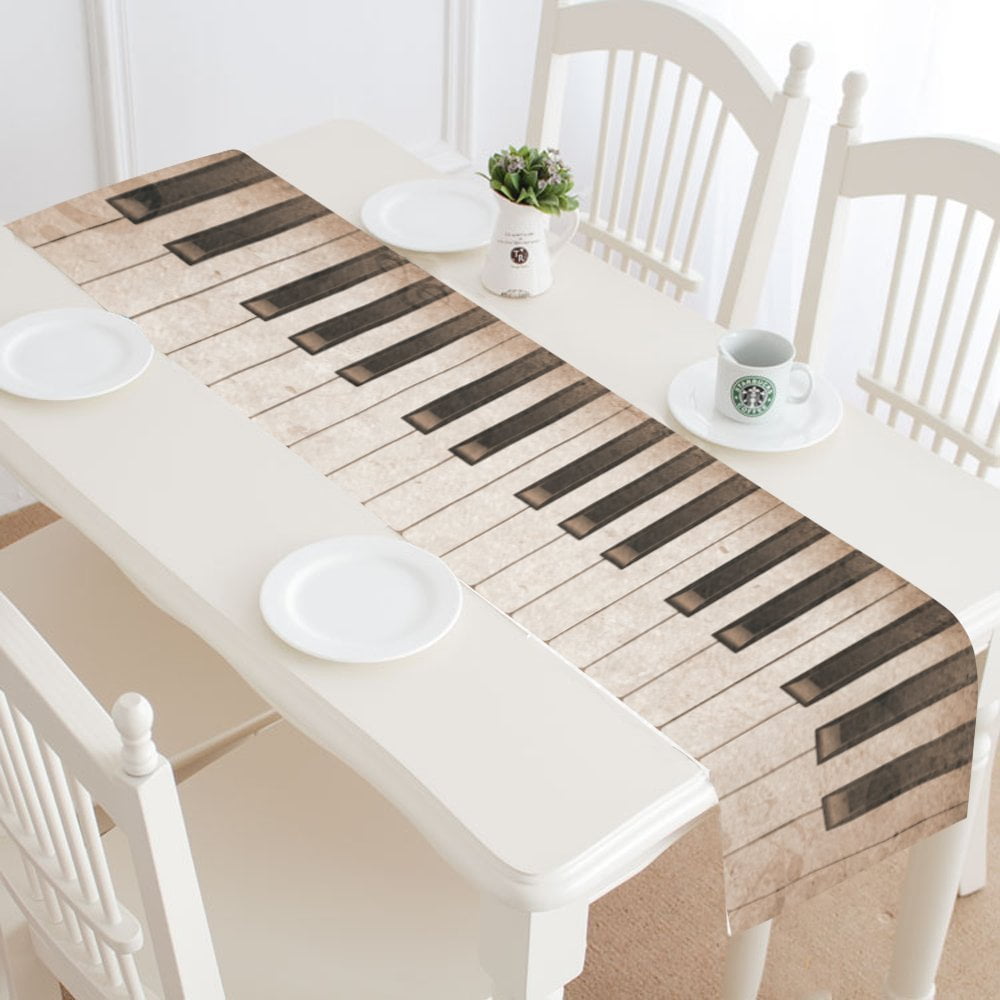 piano keyboard table runner