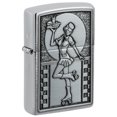 thumbnail image 1 of 2024 ZIPPO Rolling Waitress Emblem, Brushed Chrome, MAP:$ 38.21, 1 of 5