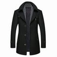 thumbnail image 5 of Txeol Men's Wool Blend Winter Coats Warm Trench Coat with Detachable Scarf Single Breasted Overcoat with Pockets 2025,Black,XXXL, 5 of 7