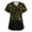 Green_BW24, variant on Lumtrix Womens Mardi Gras Scrub Tops Plus Size Short Sleeve V-Neck Fun Mask Print Scrub Top Side Slit Nursing Uniforms with Pockets Dark Green 4XL