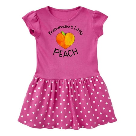 

Inktastic Mawmaw s Little Peach Cute Peach Heart Gift Toddler Girl Dress