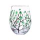 thumbnail image 1 of Vasos sin tallo pintados a mano, vasos de vidrio coloridos de 525 ml (17.8 oz) for agua, jugo, bebidas y cerveza., 1 of 7