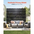 thumbnail image 2 of VEVOR Metal Privacy Screen, 47" W x 72" H, Outdoor Privacy Screens 5-Panel, Freestanding Outdoor Divider with Stand, Decorative Garden Steel Privacy Fence for Balcony Patio Indoor Room Black, 2 of 9