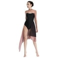 thumbnail image 2 of Aiihoo Womens Color Block Lyrical Ballet Dance Dress Backless Modern Contemporary Dance Overlays Cocktail Dress Dusty Pink L, 2 of 7