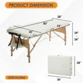 thumbnail image 2 of BestMassage Massage Bed Portable Massage Table 28 Inch Wide Lash Bed Height Adjustable 2 Folding Spa Table with Non-Woven Bag for Spa Footmassage Facial CareSpa Tattoo,Cream, 2 of 7