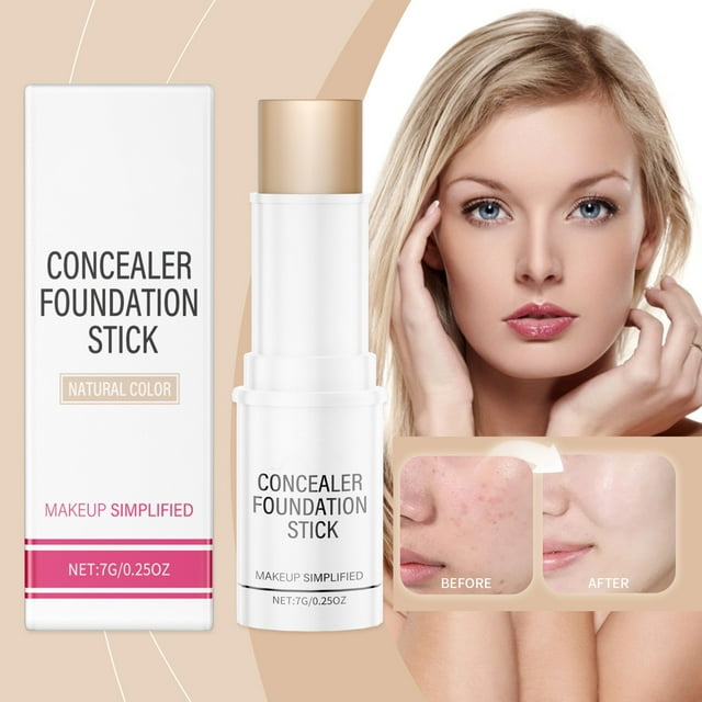 SIfdSeng Concealer Foundation Make up Stick Natural Concealer Foundation Make up Stick Portable Sweat Proof Light and Makeup Foundation for Mature Skin