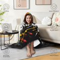 thumbnail image 4 of Good Vibes Corgi Wearable Blanket Hoodies for Women Men Adults Corgi Lovers Soft Warm Cute Cartoon Corgis Hooded Blankets for Couch Bed Decor 60x80 Inch, 4 of 5