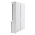 thumbnail image 3 of NovaSolo Halifax Mahogany Solid Wood Buffet Hutch Unit with 8 Shelves in White, 3 of 5