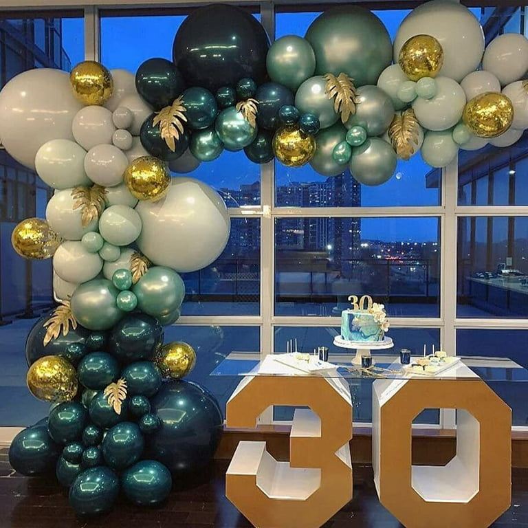 Teal Balloon Arch Kit - Turquoise Balloon Arch Kit,Teal Green and Gray Balloons Teal Balloon Garland Kit for Wedding Graduation Baby Shower Birthday