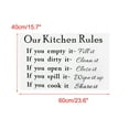 thumbnail image 2 of Unique Bargains Kitchen Rule Pattern Wall Stickers Removable Peel and Stick Wall Decal Sticker Decor Living Room Bedroom, 2 of 7