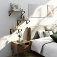 thumbnail image 2 of Floating Shelves Solid Wood Textures Triangle Bracket Design For Bedroom, Bathroom, And Office (Set Of 3), 2 of 5