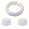 thumbnail image 1 of Diadema de maquillaje de alta elasticidad para el rostro de terciopelo Coral, conjunto de pulsera para lavado de cara, mascarilla Facial, cuidado de la piel, 1 of 5