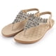 thumbnail image 4 of Sandalias de verano para mujer, chanclas casuales y cómodas, zapatos de playa con tiras en T al tobillo, sandalias planas elásticas para mujer, 4 of 7