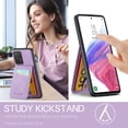 thumbnail image 5 of Phone Case for Samsung Galaxy A33 5G, Back Credit Card Holder Wallet Cover Study Kickstand PU Leather Magnetic Clasp RFID Blocking Case for Samsung Galaxy A33 5G Cases Women, Purple, 5 of 9