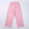thumbnail image 6 of Miluxas Girls Sweatpants Wide Leg Loose Teen Sweat Pants Cargo Side Striped Crossover V Waist Casual with Pockets Pink 14-15Years, 6 of 7