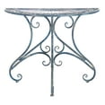 thumbnail image 3 of SAFAVIEH Annalise Outdoor Patio Semi-Circle Accent Table, Antique Blue, 3 of 7
