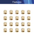 thumbnail image 3 of HUGFEGWE M3x4mm Female Thread Knurled Nuts,200PCS Hx4mm OD Brass Threaded Insert Embedment Nuts Hydraulic Welded Joint Injection Molding Assortment Kit for 3D Printing Injection Molding CJB91-25052, 3 of 7