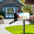 thumbnail image 4 of Blue Sky Beach Seashells Mailbox Cover Ocean Sea Starfishs Mailbox Covers Magnetic Large Size 25.5" X 21" Mailbox Wraps Post Letter Box Cover Garden Decorations, 4 of 6