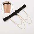 thumbnail image 1 of Cadena para muslo, banda elástica, accesorio con borla de Bikini, joyería para el cuerpo, fácil de usar, cadena para pierna a la moda para regalo, Día Dorado, 1 of 8