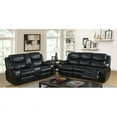 thumbnail image 2 of Bowery Hill Transitional Faux Leather Reclining Sofa in Black, 2 of 7