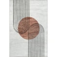 thumbnail image 2 of nuLOOM Martine Abstract Sun Machine Washable Area Rug, 6', Round, Burnt Orange, 2 of 10