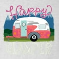 thumbnail image 2 of Wild Bobby, Happy Glamper | Fancy Camping Camper Van Caravan | Nature Lover Mens Premium Tri Blend T-Shirt, Heather White, 2XL, 2 of 5