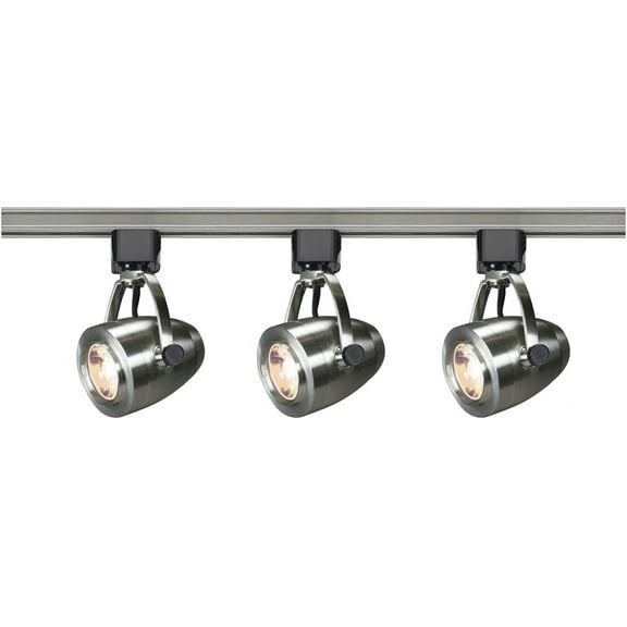 3 - Light Brushed Nickel/Silver Track Lighting