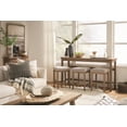 thumbnail image 6 of Magnussen Home Lindon Belgian Wheat White Upholstered Stool, 6 of 7