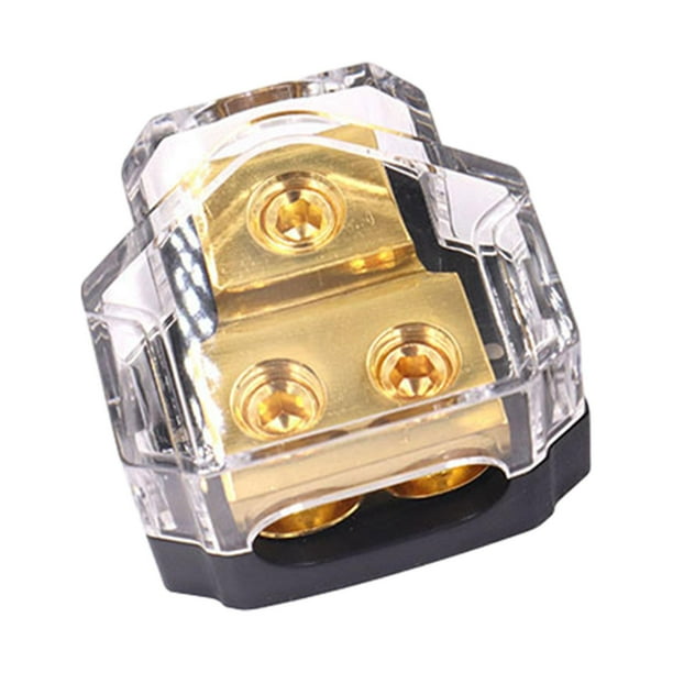 Milaget 2 Way Amp Power Distribution Block 0 Gauge in 4 Gauge Out