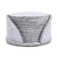 thumbnail image 1 of 50 posavasos redondos de fieltro para mesa de comedor, protectores para tazas de café, té y bebidas calientes, color gris claro, 1 of 3