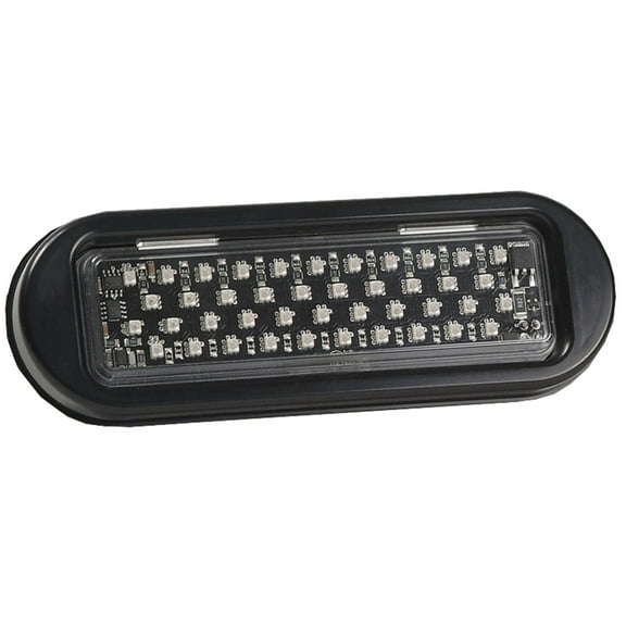 Star Safety Technologies by Grote DLXT-124-RW Emergency Lighting - Thin Auxiliary, Red/White LED, Oval Black Bezel, 12V