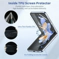 thumbnail image 4 of SINBEE [1SET 5PCS] Galaxy Z Flip 4 Screen Protector, HD Full Covered Outer + Inside TPU Soft Film + Back Cover Flexible Screen Protector for Samsung Galaxy Z Flip 4 5G [Anti Scratch] [Bubble Free], 4 of 7